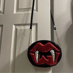 Betsey Johnson Vampire Lip Crossbody Bag